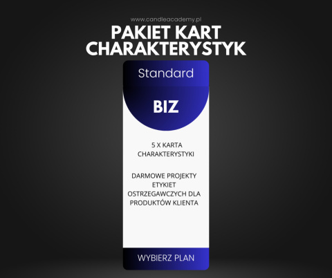 Pakiet kart charakterystyk BIZ STANDARD