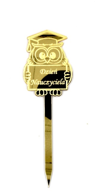 Topper „Dzień Nauczyciela” – Złota pleksi