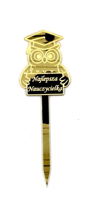 Topper „Najlepsza Nauczycielka” – Złota pleksi