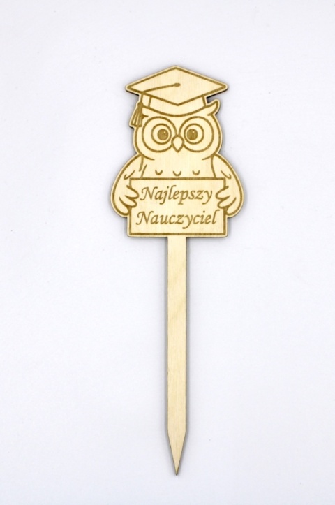 Topper „Najlepszy Nauczyciel” – Sklejka / Grawer – 5 szt