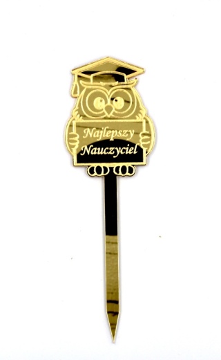 Topper „Najlepszy Nauczyciel” – Złota pleksi
