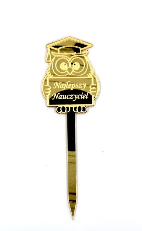Topper „Najlepszy Nauczyciel” – Złota pleksi