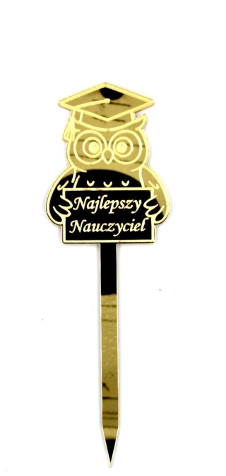 Topper „Najlepszy Nauczyciel” – Złota pleksi