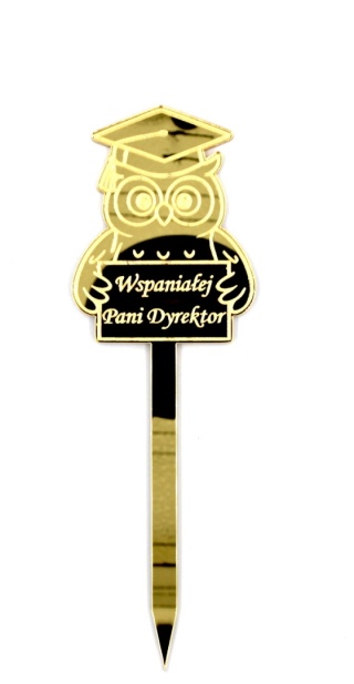 Topper „Wspaniałej Pani Dyrektor” – Złota pleksi