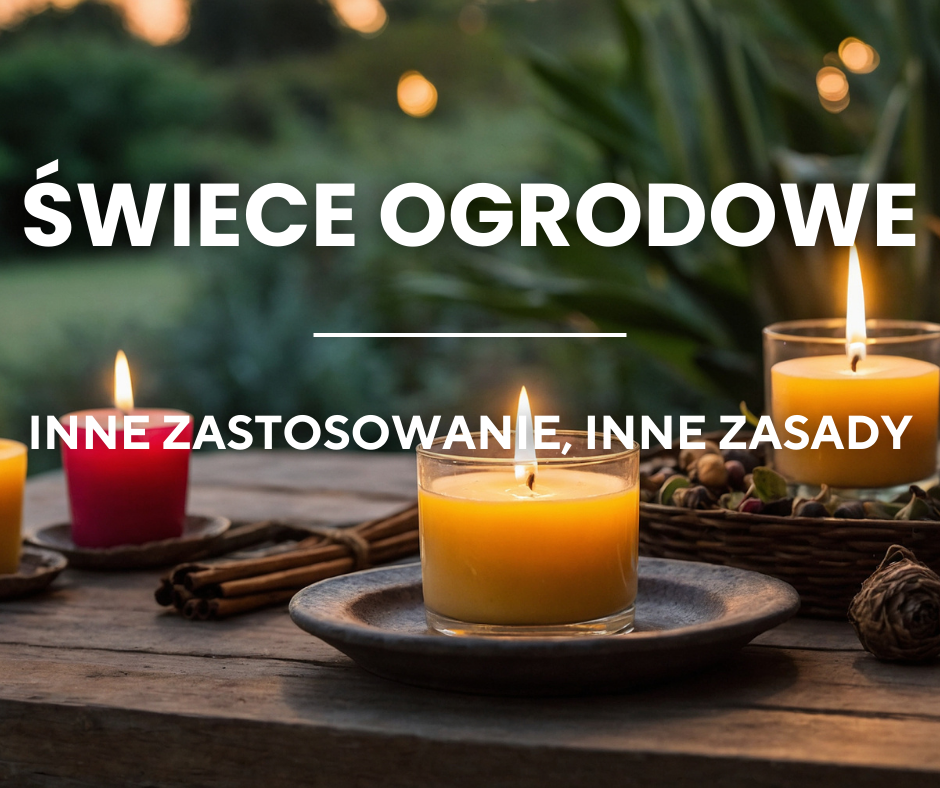 Świece ogrodowe - inne zastosowanie, inne zasady.